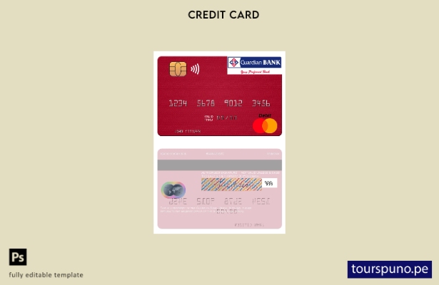 lista para imprimir la plantilla mastercard de Kenya Guardian Bank